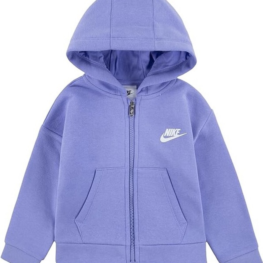 Nike Baby Girl's Club Fleece Hi Low Full Zip Hoodie
